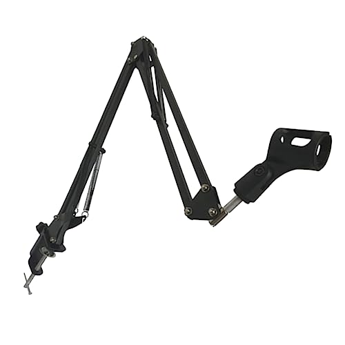 NOLITOY 1500gデスクトップマイクスタンド 調整可能なサスペンションブームアーム マイクマウント テーブルクランプ式 鉄製ベース 耐荷重 黒