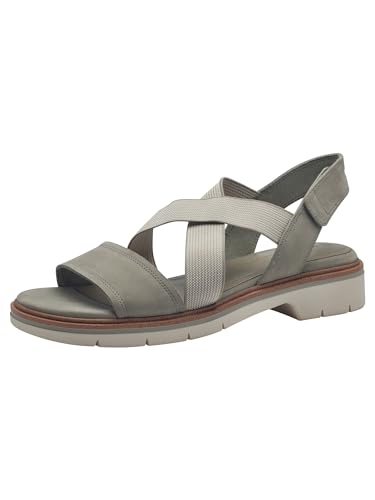 Tamaris Damen Sandalen Leder Sommer; SAGE/grün; 39 EU