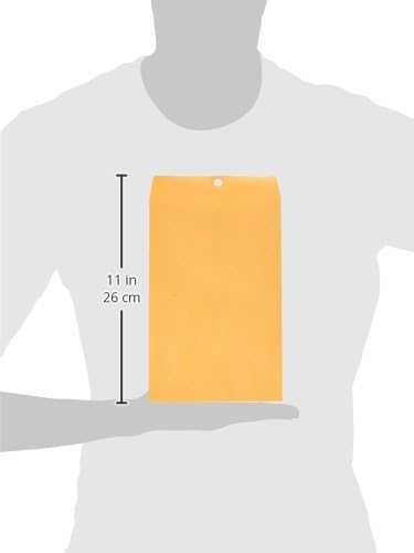School Smart Kraft Envelope with Clasp, No 55, 6 x 9 Inches, Pack of 100