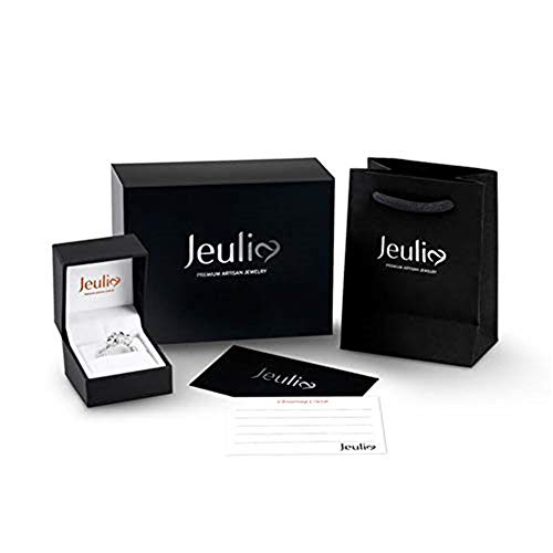 Image of Jeulia Hug Me Love Confession Skull Heart Cut Sterling Silver Necklace for Women Wife Girlfriend Engagement Wedding Anniversary or Birthday Christmas With Jewelry Box