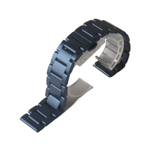 Bracelet montre acier inoxydable bleu pour costume et bureau