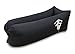 FS Waterproof Inflatable Air Lounger with Carrying Bag, Securing Stakes, and Adjustable Size Perfect for Festivals, Camping, Hiking, Travel, Parties, Beaches, and Pools - Black