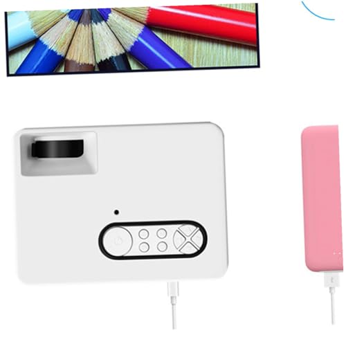 Mini projecteur LED portable KOMBIUDA blanc pour cinéma maison compact - 5