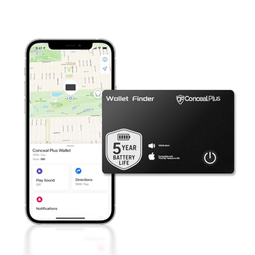 Image of Conceal Plus Wallet Finder - Slim Wallet Tracker Card for Apple Find My App | This slim Conceal Plus wallet tracker slides into a card slot, keeping the wallet traceable on the Find My app automatically.