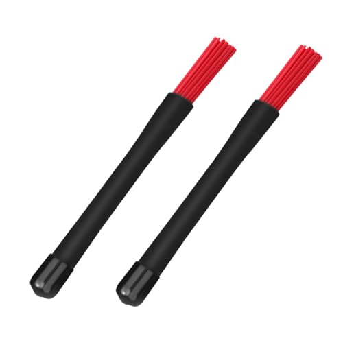 Juego de 3 baquetas de plástico para batería rojo miniatura 6