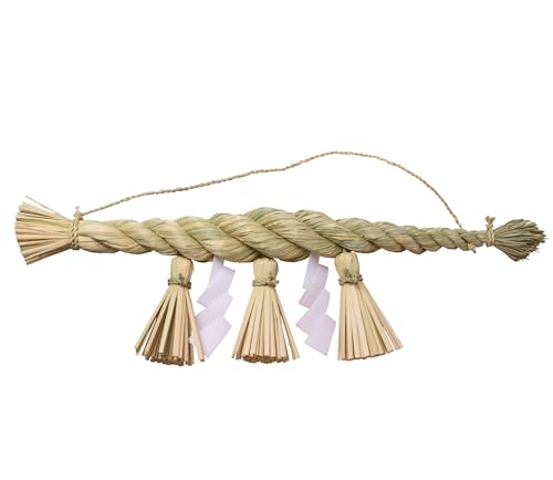 ひらの屋 出雲しめ縄【大黒締め ー中ー 3本撚り】 しめ縄 注連縄 神棚 手作り 大黒締め 島根産 専用稲わら 50cm