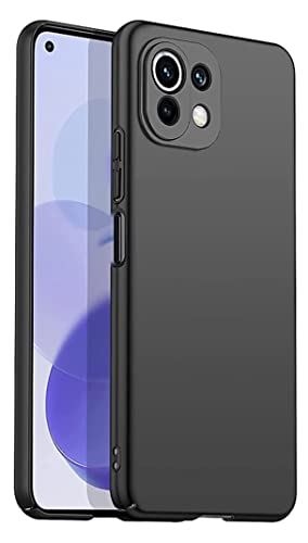Image of Mobile Back Cover Case for Xiaomi Mi 11 Lite (Silicone Case|CameraProtection|Black SC1510)