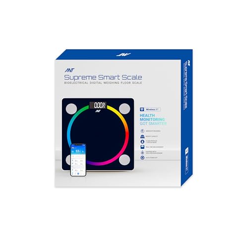 Image of ANT Flora Supreme Smart Scale Bioelectrical Digital Body Weight Machine for Home with Bluetooth App | BMI, BMR Analyzer | 180kg Capacity | High Precision Sensors | LED Display