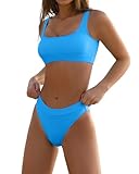 KerryKreey High Waisted Bikini Sets for Women Tummy Control Swimsuit Push Up Crop Top 2 Piece Teen Girls Bathing Suits