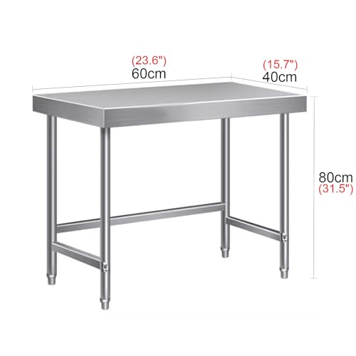 Tavolo da cucina in acciaio inox resistente con ampio spazio per ristoranti e chef casalinghi, ideale per la preparazione degli alimenti e le attività di cottura
