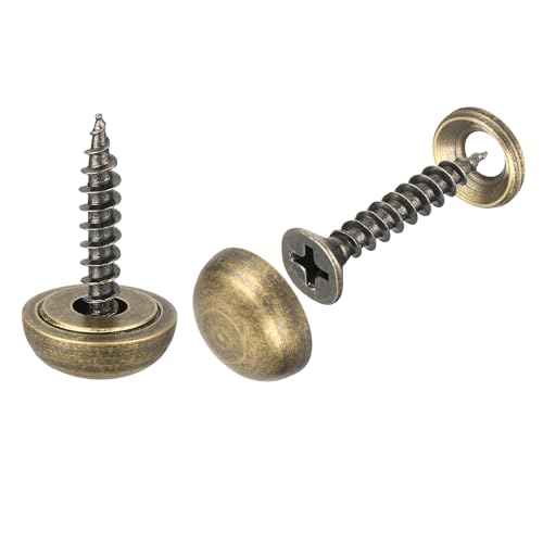 Vis décoratives laiton bronze 15mm avec capuchon de finition pour mobilier