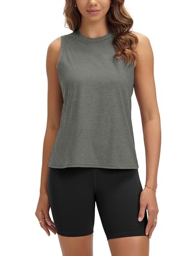 Image of ODODOS Women's Performance Tank Ultra Soft odSTRATUM Tech Sleeveless Tee Shirts High Crew Neck Pullover Top