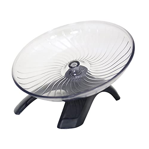 LIOOBO Running Plaything for Hamster Guinea Pig Squirrel Quiet Wheel Plastic Steel Shaft Random Base