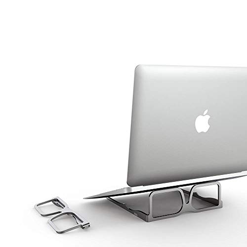 MX3 Soporte de ordenador portátil plegable y ligero con diseño de gafas de moda, soporte de refrigeración para ordenador portátil Apple MacBook, portátiles y tabletas