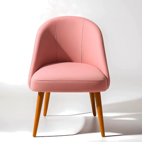 Banqueta Poltrona Decorativa Lua Bege Recepção Atendimento Penteadeira Maquiagem (Rosa)