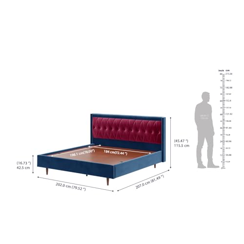 Image of Wakefit Asterion King Size Non Storage Upholstered Bed