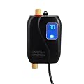 Tankless Electric Water Heater – 110V 3000W Mini Instant Hot Water Heater for Under Sink, On-Demand Heating for Kitchen, Bathroom, RV, and More, Black