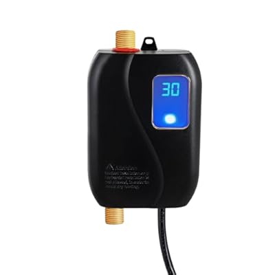 Tankless Electric Water Heater – 110V 3000W Mini Instant Hot Water Heater for Under Sink, On-Demand Heating for Kitchen, Bathroom, RV, and More, Black