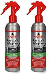 NIGRIN Kunststoff-Tiefenpflege, seidenmatt, farbauffrischend, 300 ml (Packung mit 2)