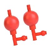 2 Stück Drei Wege Pipettenfüller, 50 ml, Gummi Saugbirnen, Pipette für den Laborgebrauch und genaue Flüssigkeitsmessung, Laborgeräte Birne