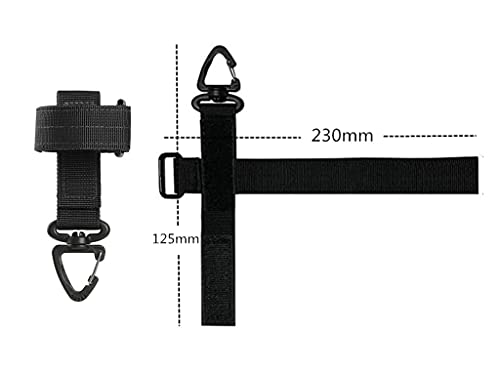 4 Pack Nylon Gloves Holder Tactical Gear Glove Strap Adjustable Work Glove Holder Firefighting Tactical Gloves Strap Climbing Rope Storage Holder Hunter Connect Strap With Keychain (Black) #TOP1