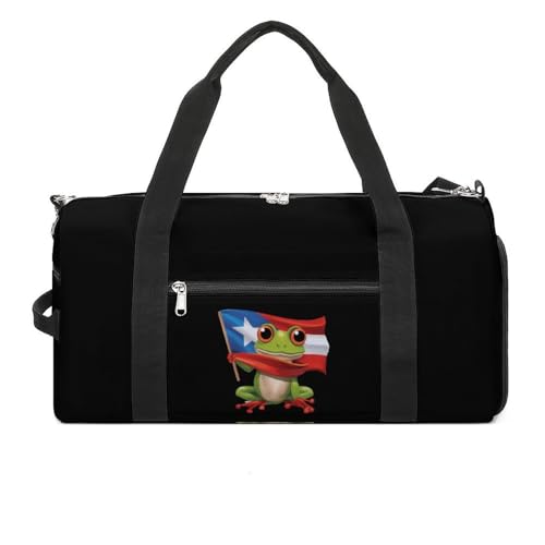 Puerto Frog Gym Bag Duffle Bag for Travel Lightweight Carry On Tote Weekender Bags for Women Men