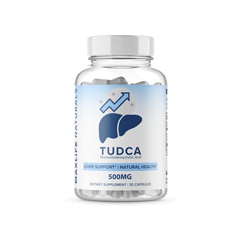 Tudca Liver Support Supplement - Tudca 500mg 30 Servings - Liver Cleanse - Liver Rescue Aid Bile Salts - Tudca Bile Salt - Assist Liver Detox Cleanse Tudca Supplement (Tauroursodeoxycholic Acid)