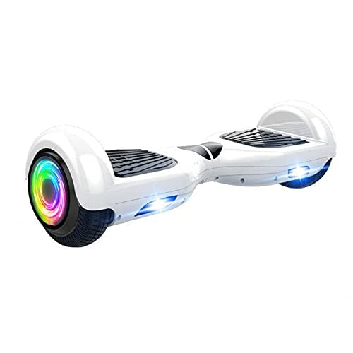 Hoverboard Electric Scooter Skate Self-Balance Wheels LED Bluetooth LONGYIN (White)