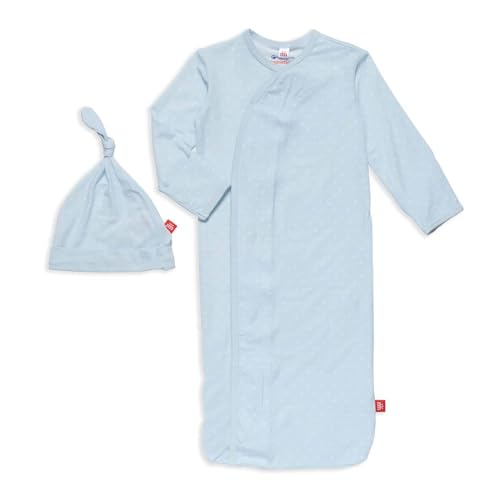 Image of Magnetic Me Modal Newborn Sleeper Gown & Hat Set | Silky Soft Modal Fabric Sleep Sack