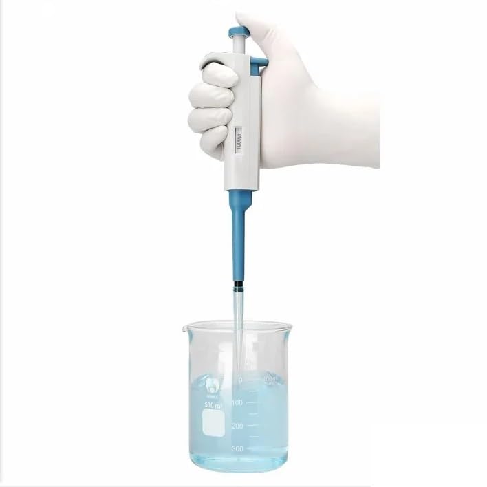 Single Channel Manual Adjustable TopPette Pipette 2-10ml Pipettor Pipet 0.1-2.5ul/0.5-10ul/20-200ul/100-1000ul Come with Tips(20-200 ul)