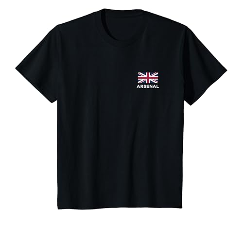 Arsenal Town of North London, England UK T-Shirt, Youth, Black, Medium