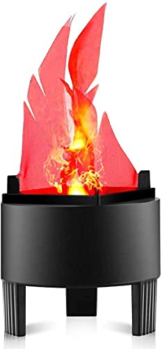 Mingfuxin Fausse flamme de feu LED 3D vacillante - Lampe de nuit électronique - Accessoire pour Halloween, Noël, décoration d'intérieur (flamme standard) Cover