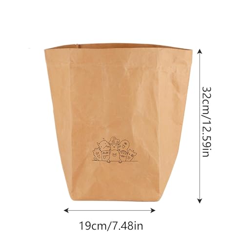 Bolsa de papel lavable de alta resistencia e impermeable para almacenaje 8