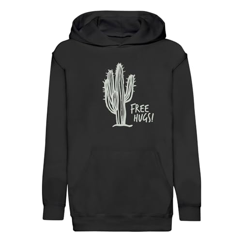 Sweat à capuche enfant cactus free hugs en coton premium