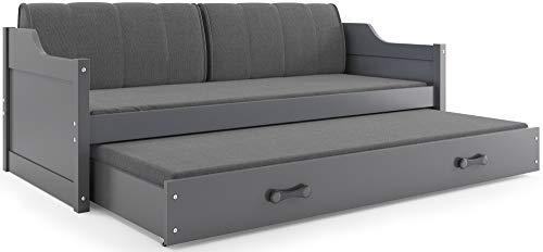 Interbeds Funktionsbett Schubladenbett David 200x90cm Farbe: grau mit...