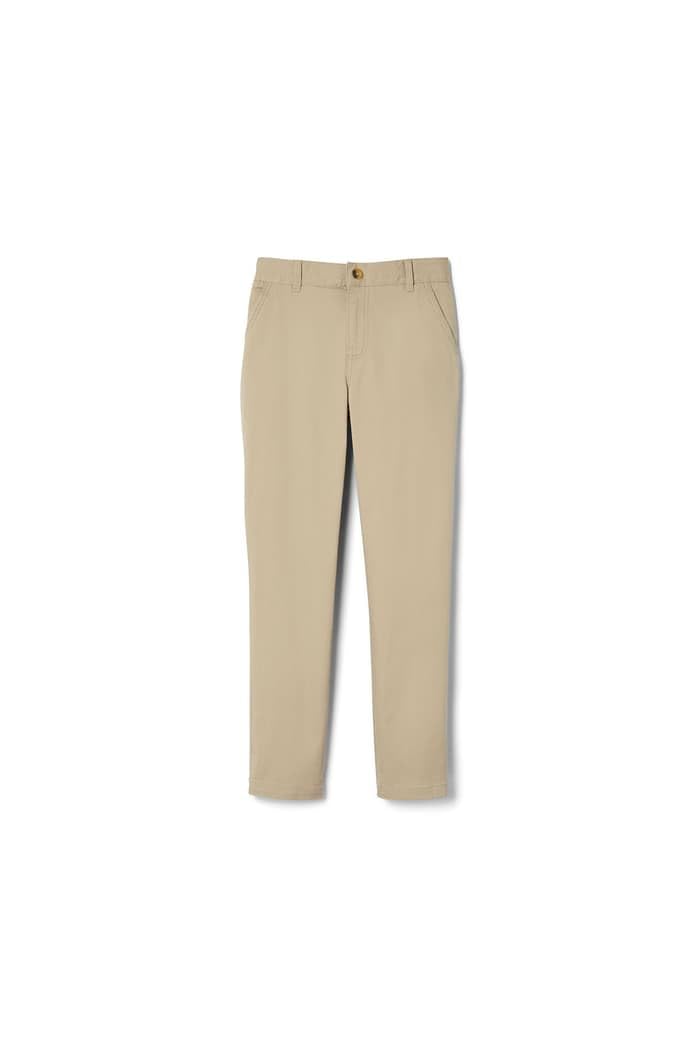 French Toast Junior Boys School Uniform Stretch Straight Leg Fit Twill Pants (2 Pack) (Khaki, 8)