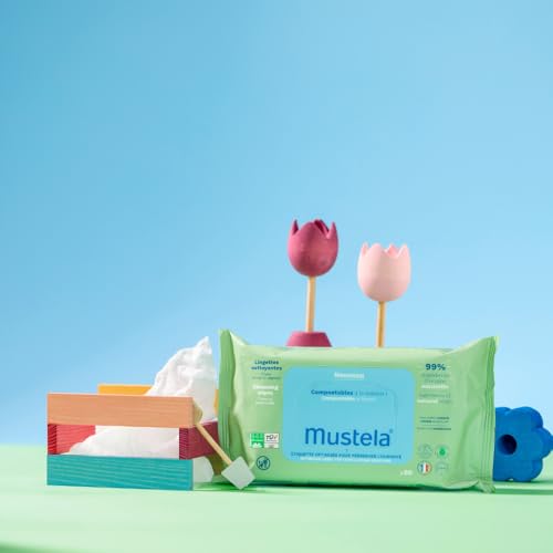 Miniatura 4 de Mustela Toallitas Higiénicas Perfumadas Compostables, 100% Fibras Lyocell de Origen Vegetal, Cuerpo y Maquillaje, Bebé y Familia - 99,5% Ingredientes de Origen Natural (60 uds) (Paquete de 3)