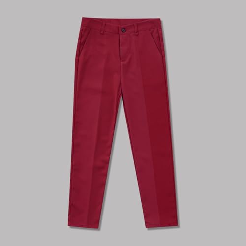 Uniform Pants for Boys Pull-on Relaxed Fit School Golf Adjustable Waist Pants Kids Straight Leg Trousers 3-16 Years2