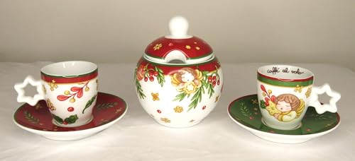 Generico Thun – Set 2 Tazzine Espresso e Zuccheriera Emozioni Natalizie