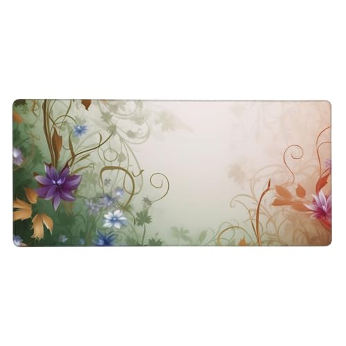 Tapis de souris de jeu à motif tourbillons floraux pour un bureau inspirant