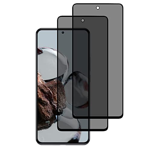 Lonkenn Privacy Schutzfolie für Xiaomi 12T/Xiaomi 12T Pro [2 Stück], Displayschutzfolie, Sichtschutz Schutzfolie, 9H Härte, Anti-Spähen Privatsphäre Gehärtetem für Panzerglas, Anti-Kratzen,Schutzfolie Cover
