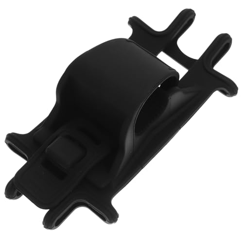 HOMOBABE Soporte para Teléfono de Bicicleta de Montaña en Silicona Negra, Soporte para Teléfono Móvil en Manillar con Correa Ajustable, Accesorio para Ciclismo Seguro y Resistente