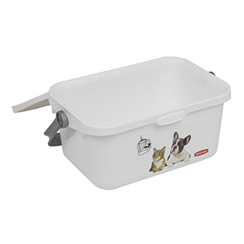 CURVER Leckerli- und Futterdose für Tiere, 3 l, Hund & Katze, 25,7 x 17,7 x 11,3 cm, Weiß