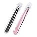 Produktbild 2pcs Augenbrauenclips Edelstahlpinzette Fixed Oblique Mouth Augenbrauenschneider Clip Cosmetic Beauty Makeup Tools (schwarz + pink)