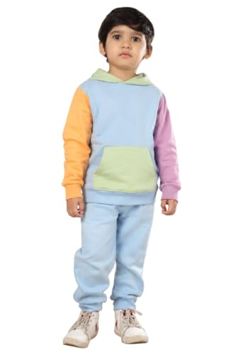 Image of POLKA TOTS 100% Cotton Co-Ord Joggers for Kids | Trendy Sweatshirt & Joggers Set | All Season Wear for Kids, Toddler & Newborn | Soft & Breathable Dress for Boys & Girls | from 6 Months to 8 Years