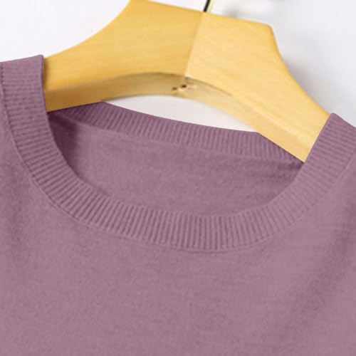 OIOLOYJM Fall Cashmere Sweaters for Women 2025 Crewneck Long Sleeve Tops Knitted Pullovers Lightweight Merino Wool Sweater