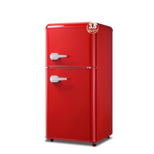 Zyerch Mini Retro Fridge Red