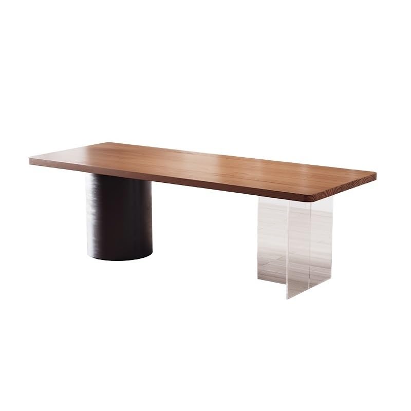 Escritorio de Juegos Moderno Mesa de té China Madera Maciza Estilo WABI-Sabi, Mueble recepción con Plato Grande for Sala Estar, Escritorio computadora for Oficina Jefe/Gerente Empresa