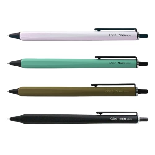 Image of OHTO GS02 Mint Roller Gel Pen - Metal Design with Aluminum Barrel, 0.5mm Black Ink Fine Point, Quick-Dry Ceramic Ink, Smudge-Free Writing, Perfect for Office, Journaling, and Gifts, Made in Japan.