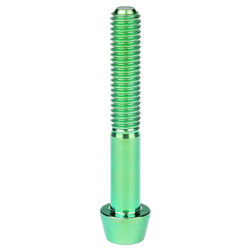 Image of Titanium Ti Bolt M5x9 16 18 20 25 30 35 40 45 50 55 60mm Tapered Head Screws Pack of 4 (M5x40mm, Green)